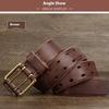 Men's Belt, Genuine Leather Belt, Men's Casual Retro Pin Buckle, Glossy First Layer Cowhide Lazy Belt