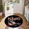 Elegant Elvis Round Floor Rug Suitable for Outdoor Entryway Kitchen Balcony Anti-slip Round Rug Anime Office Decor