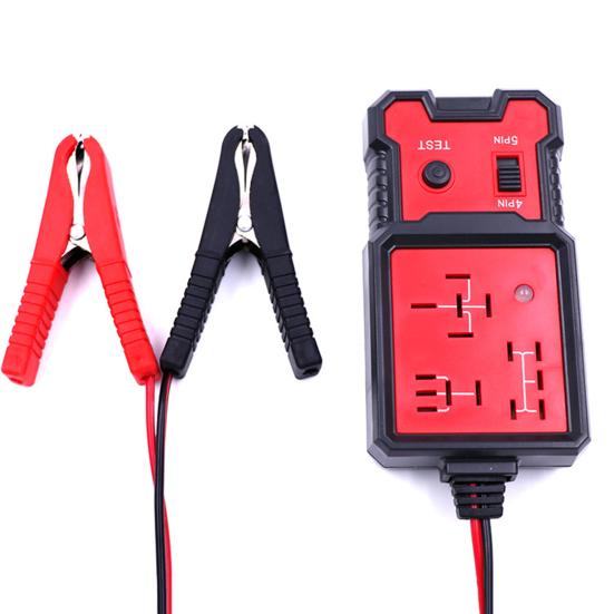 12V-24V Car Relay Tester 4-Pin & 5-Pin Automotive Relay Tester with LED Indicator Quick Diagnostic Tool for Vehicle Electrical System Testing