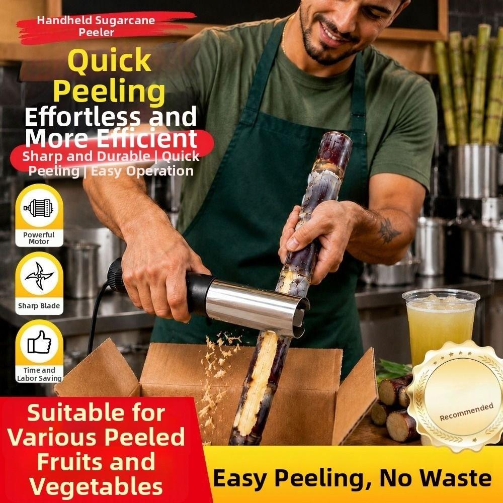 Anti-Splash Electric Sugarcane Peeler Safe Automatic Sugarcane Scraper Fruit Shop