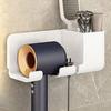 Настенный держатель для фена для ванной комнаты без перфорации, стеллаж для хранения, органайзер, полка