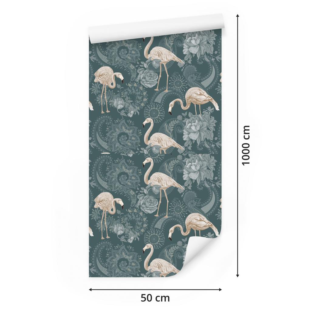 Flamingos wallpaper for living room and bedroom 50x1000