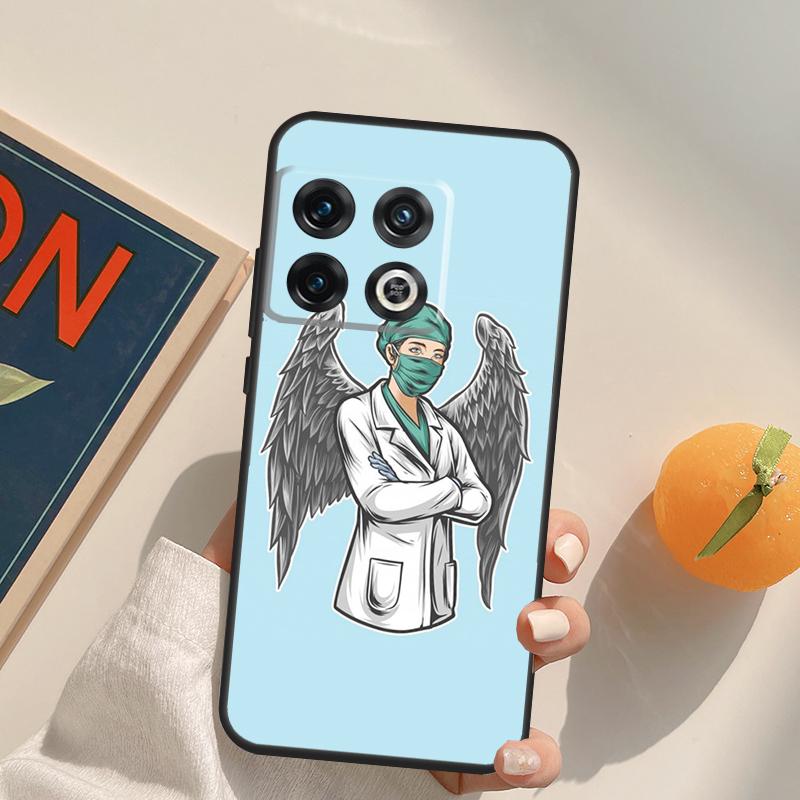 Мультяшный чехол с изображением врача, медсестры и лекарств для OnePlus 12R 13R 13T 10R 15 13 12 11 10T 8T Nord CE 4 3 2 Lite N20 N30 Nord 5