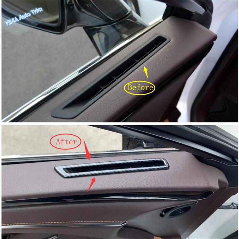 ABS Car Air AC Outlet Vent /Window Lift / Steering Wheel Frame Cover Trim For Lexus ES 2018 - Carbon Fiber Look Accessories