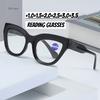 Женские большие очки для чтения «кошачий глаз» модные стильные большие очки для дальнозоркости мужские женские анти-синие очки с диоптриями
