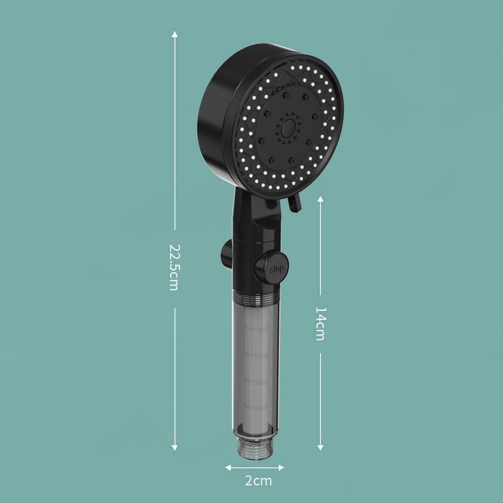 Black White Color High-Pressure Shower Head 10 Spray Modes Water Saving Shower  Bathroom Use