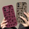 Чехол с рисунком бабочки для iPhone 16 Pro 15 14 Pro Max Plus 13 12 11 Pro Max Xs X Xr 8 7, ударопрочный, мягкий, карамельного цвета, защитный чехол для линз из силикона