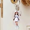 Elegant and Beautiful Acrylic Nurse Keychain - Medical Uniform Nurse Theme Keyring for Nurses Day Pendant Gift Souvenirs for Friends