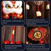 Traditional Spring Festival Ornaments Red Atmosphere Lucky Pendant Beads Lion Dance Pendant  Wall