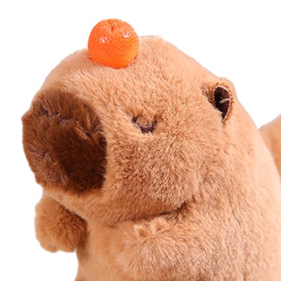 Cartoon Capybara Plush Doll Toy Soft Cotton Stuffed Animal Doll Plushies Hanging Ornament Super Wagging Tail/Blowing Bubbles Capybara Plush