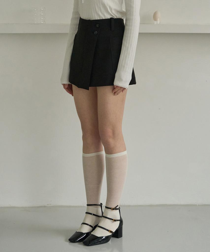 Oo Ml Mini Wrap Skirt (Black)