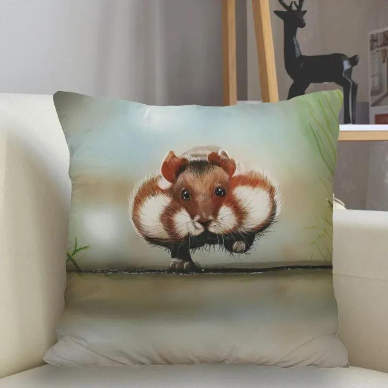 Симпатичная наволочка для хомяка с квадратным чехлом и застежкой-молнией