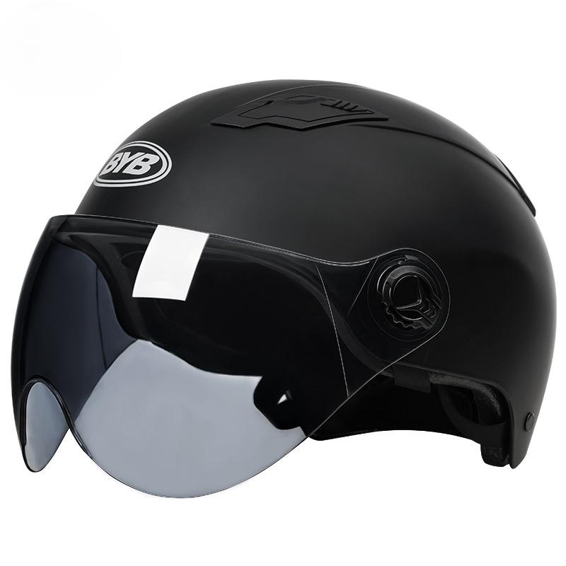 Electric Car Helmet Motorcycle Helmet Riding Helmet Hardhat Head Gray