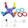 Inflatable Pool Ring Toss Game Pool Floats Toys Games Set with 4pcs Hoop and Inflator Water Entertainment Interactive Game