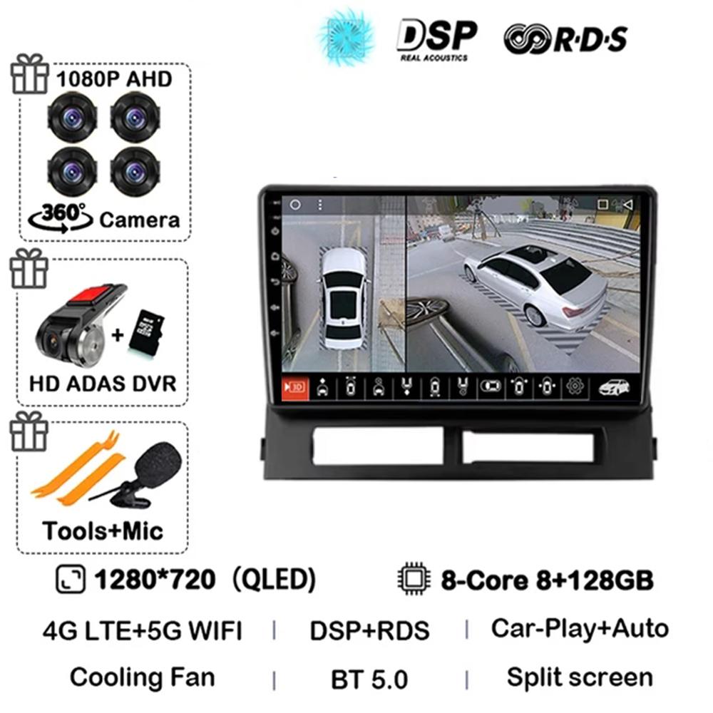 Carplay для Toyota Prius XW20 II 2 2003-2011 Android 14 Android Auto 2DIN Авторадио Lettore Unità Principal GPS Stereo Multim