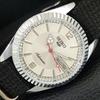 ВИНТАЖНЫЕ ОТРЕМОНТИРОВАННЫЕ МУЖСКИЕ АВТОМАТИЧЕСКИЕ ЧАСЫ SEIKO 5 ЯПОНИЯ СЕРЕБРЯНЫЙ ЦИФЕРБЛАТ a444437-1