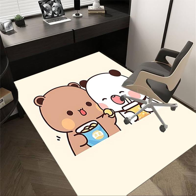 1PC Bear Panda Anti-slip carpet, suitable for Office, bedroomand playrooms. It can also be used as a sofa footrest cover-R53