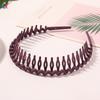 Non-slip Toothed Headband Pressure Hair Bangs Broken Hair Headband Simple Black Brown Face Hair Accessories for Women