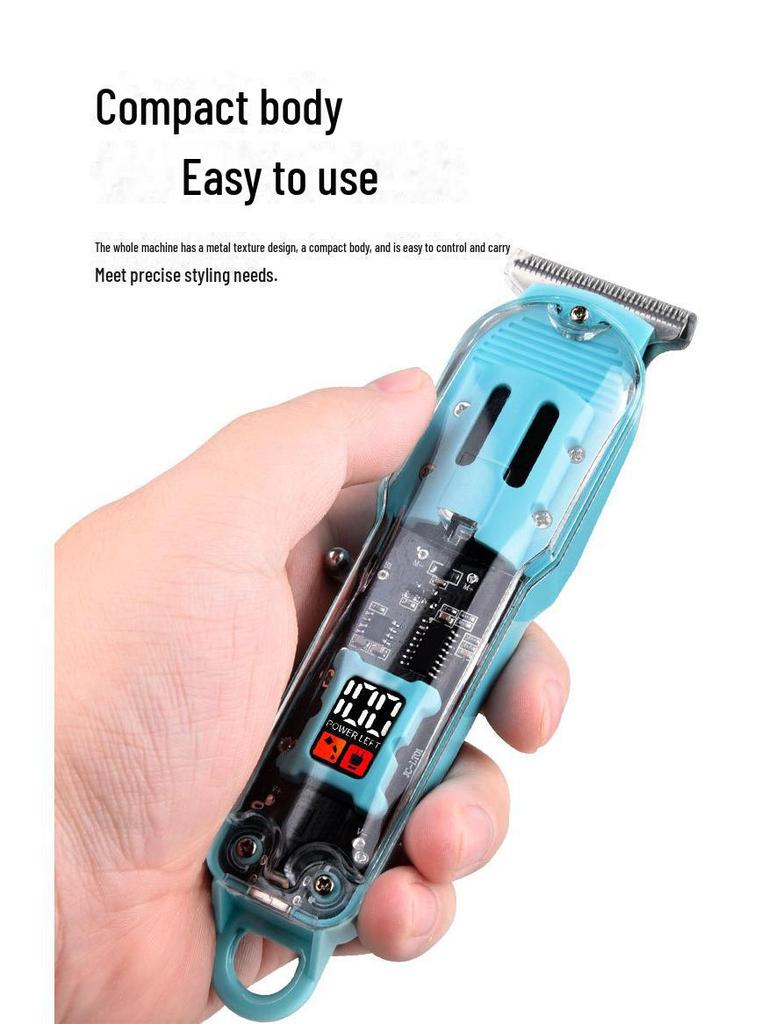 Rechargeable Electric Hair Clippers with LCD Display for Men's Shaving