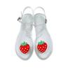 Women Slippers Transparent PVC Fruit Decoration Sandals For Ladies Summer Outdoor Buckle Strap Beach Shoes Female Fashion