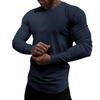 Муж. Футболка Круглый вырез Одежда Одежда На открытом воздухе Длинный рукав Модельер Винтаж