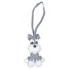 Elegant Schnauzer Dog Keychain Fashionable Schnauzer Leather Key Chain Charm Handcrafted Keychain for Gifts