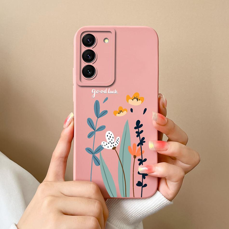 Candy Cases For Samsung S22 Ultra Plus Cute Liquid Silicone Full Coverage Anti Choc Bumper For Galaxy S 22 S22Ultra S22+ Coque