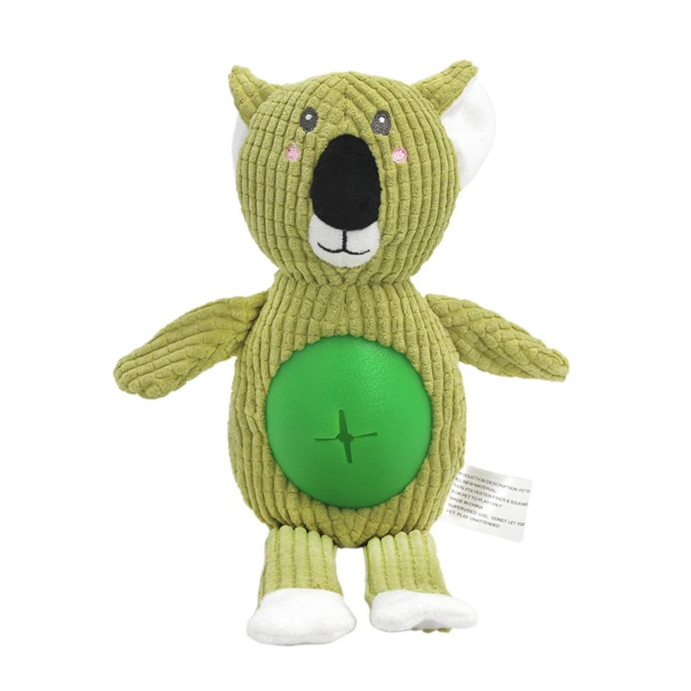 Big Belly Design Dog Chew Bite-Resistant Animal Shape Food Leaks Snack Squeak Sound Cleaning Teeth Interactive Dog Feeder