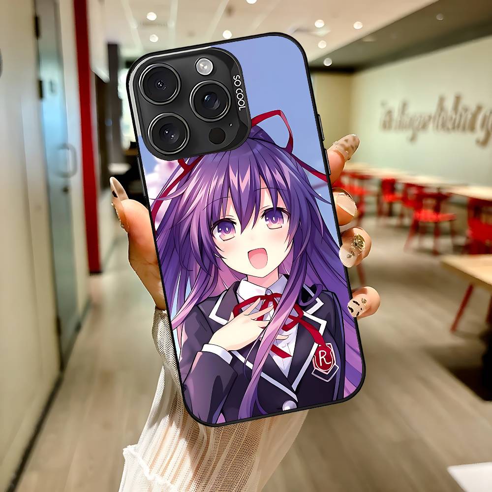 Милый Мультяшный Y-Yatogami T-Tohka Чехол для Телефона Для IPhone 17 16 15 14 13 12 11 Pro Max Plus Цветной Ударопрочный Задний Серебристый Чехол