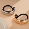 Metal Ponytail Holder Hair Cuff Punk Golden Silver Color Alloy Half Circle Elastic Hair Tie Metal Ring Hair Band Wrap Women Girls Hair Accessories