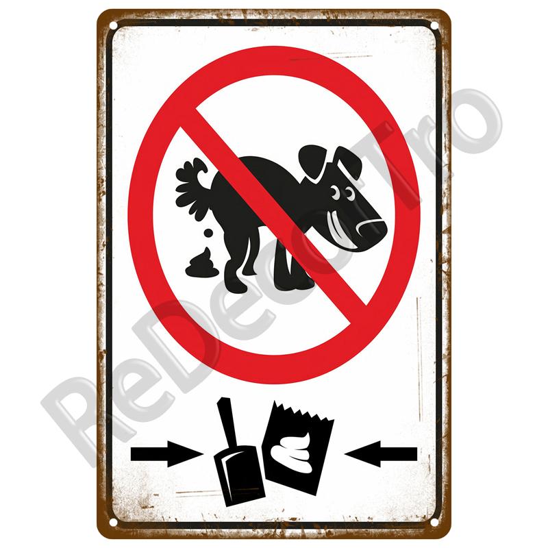 Metal Sign Decorative Wall Plate Art Beware Plaque Metal Vintage Decor Accessories Warning Danger Tin Sign Poster Caution Beware