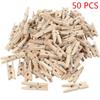 50pcs Mini 25mm Natural Wooden Clips Photo Clips Clothespin DIY Wedding Party Wooden Clip Clips Pegs Dropshipping