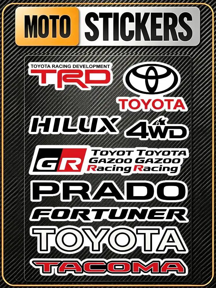 ДЛЯ TOYOTA TRO GR Прочная Водонепроницаемая Светоотражающая Декоративная Наклейка Защита от Царапин Для Мотоцикла Автомобиля Шлема Холодильника Аксессуары