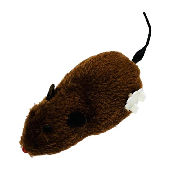 Wind-Up Mouse Cat Toy Realistic Furry Mouse Interactive Pet Toy Funny Moving Mouse for Chasing And Pouncing Play Stimulates Cats Hunting Instincts
