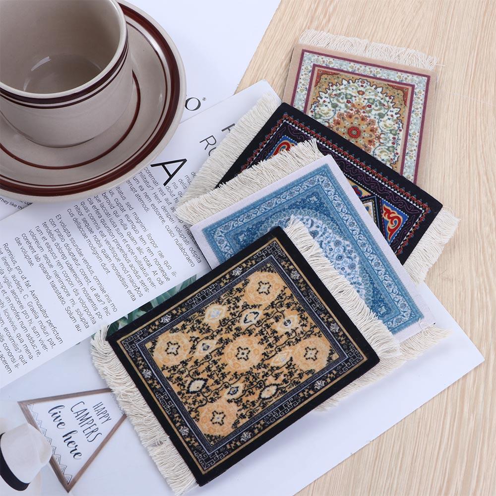 Retro Pattern Kitchen Accessories Persian Style Table Decor Coaster Cup Pads Table Mat Placemat