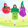 Performance Stage Children Cosplay Costume Pumpkin Cloak Performance Suit Fruit Veggie Costume  Boy