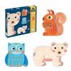 DJECO Пазл Primo В лесу Пазл Обучающая игрушка для малышей Животные 9 деталей 12 деталей 16 деталей Возраст 2 и 3 года Мальчики Девочки Малыши