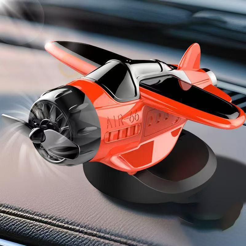 Украшение на приборную панель автомобиля в виде вращающегося самолета на солнечной батарее, 360° автоматически вращающийся декоративный авиационный аксессуар для интерьера автомобиля
