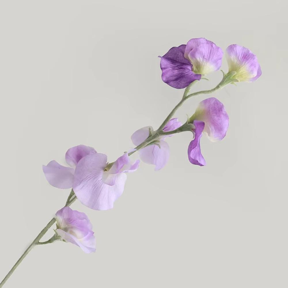 7 Heads Simulation Pea Flower 63cm Artificial Bouquet New Fake Flower Wedding Party Decor