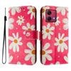 Роскошный кожаный чехол-книжка с розовым рисунком в виде ромашки для Motorola Moto G60, G40 Fusion, G10, G20, G30, G Play, G Power, Edge 50 NEO...