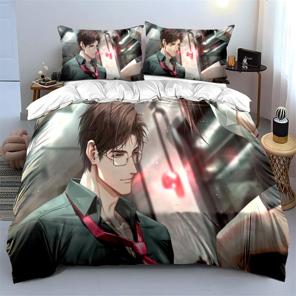 Man wearing glasses, tie. Bedding sets Duvet cover sets Duvet covers Pillowcases(1*Duvet Cover 2*Pillowcases without duvet insert)