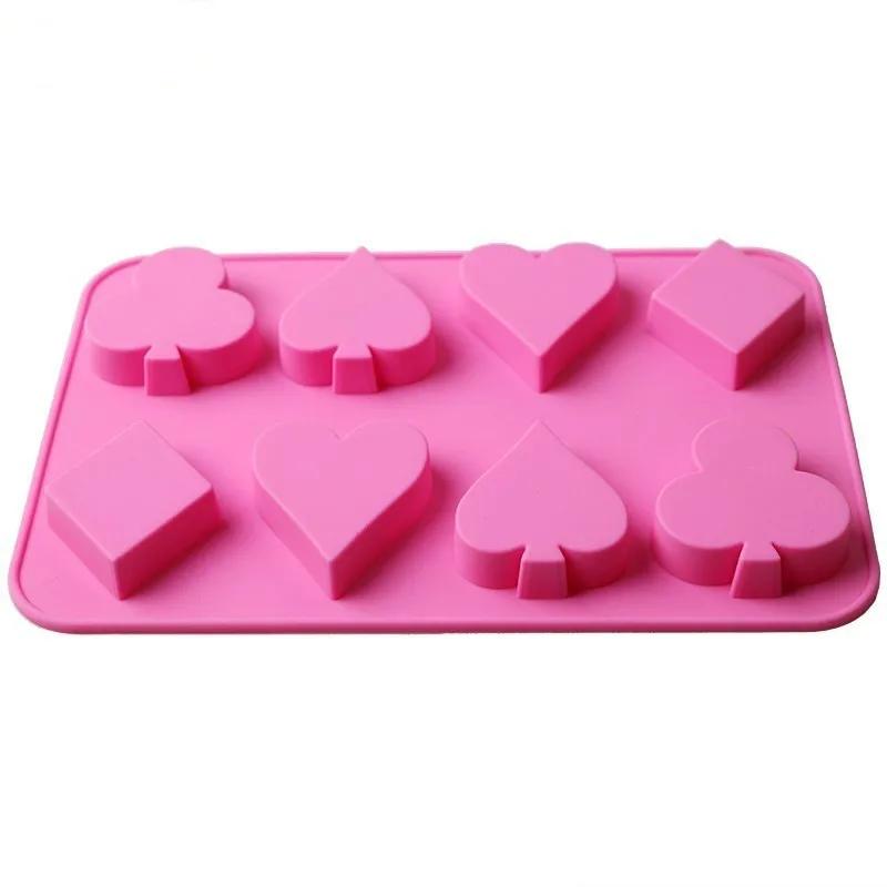 Kitchen Baking Molds 3D Cartoon Playing Card Mold Silicone Cake Mold Fondant Chocolate Candy Mold DIY Different Cake Decoration