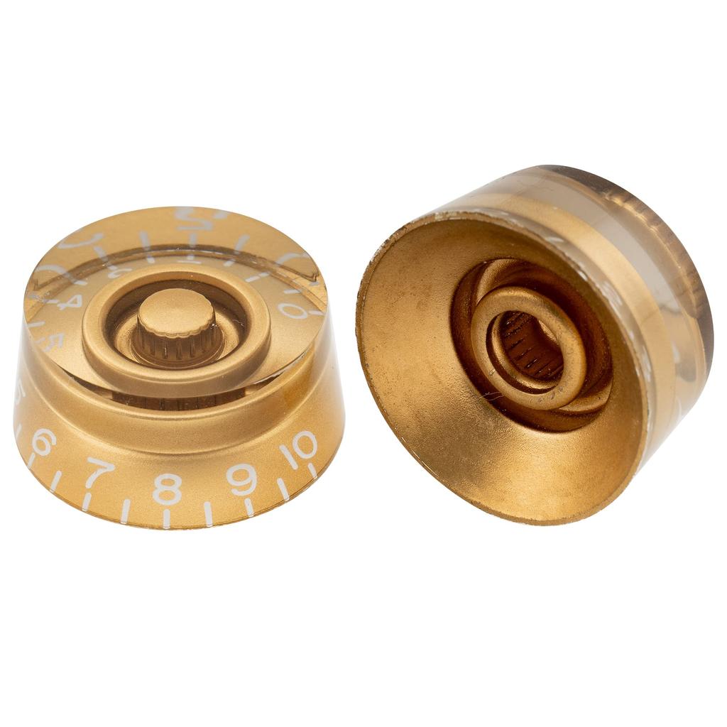 Musiclily Pro Speed Knob Metric Standard for LP Les Paul Electric Gold of Guitar, (Set 4)