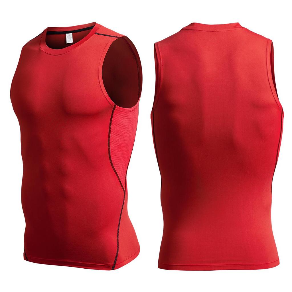 Men's Quick-Dry Breathable Silk Grid Sweat-Wicking Sports Tank for Summer Training & Running.