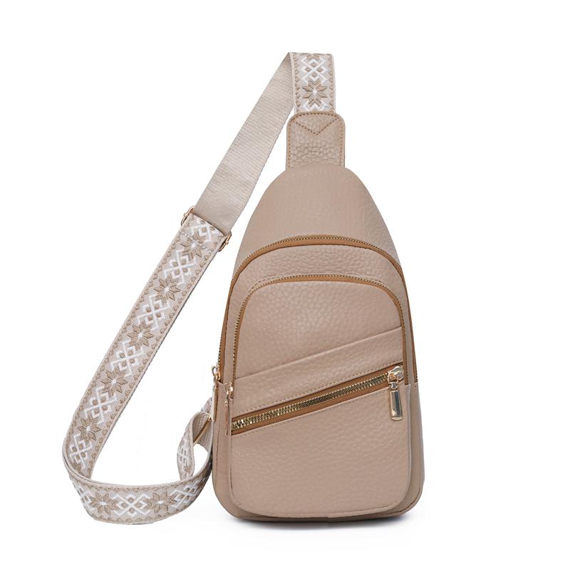 ПУ грудная сумка большой вместимости ретро женская сумка через плечо