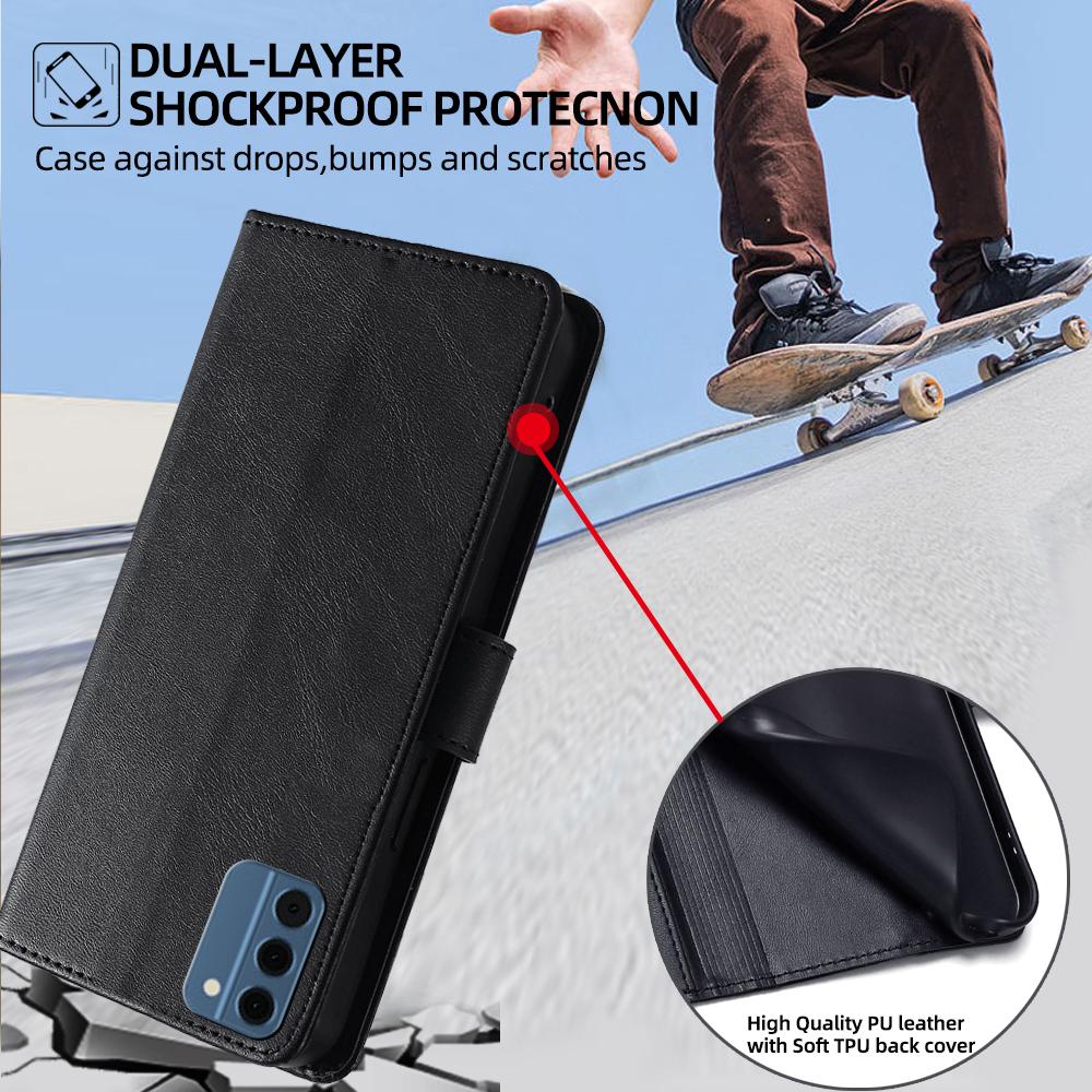 Ретро чехол-книжка для Nokia C21 C01 C20 Plus G21 G11 G20 G10 6.2 7.2 6.3 5.1 5.3 5.4 5 Чехол из ПУ кожи с отделением для карт и держателем, бампер для телефона