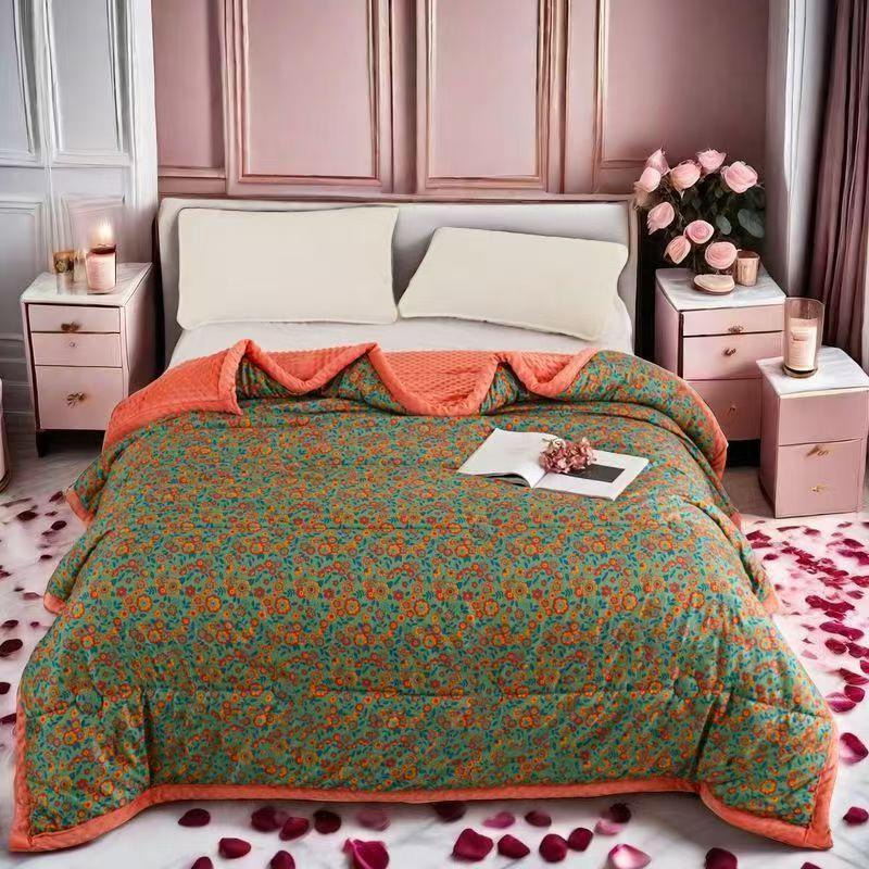 Популярное 3D-массажное одеяло из бобового бархата класса А – для всех сезонов, легкое и теплое, для дома или общежития