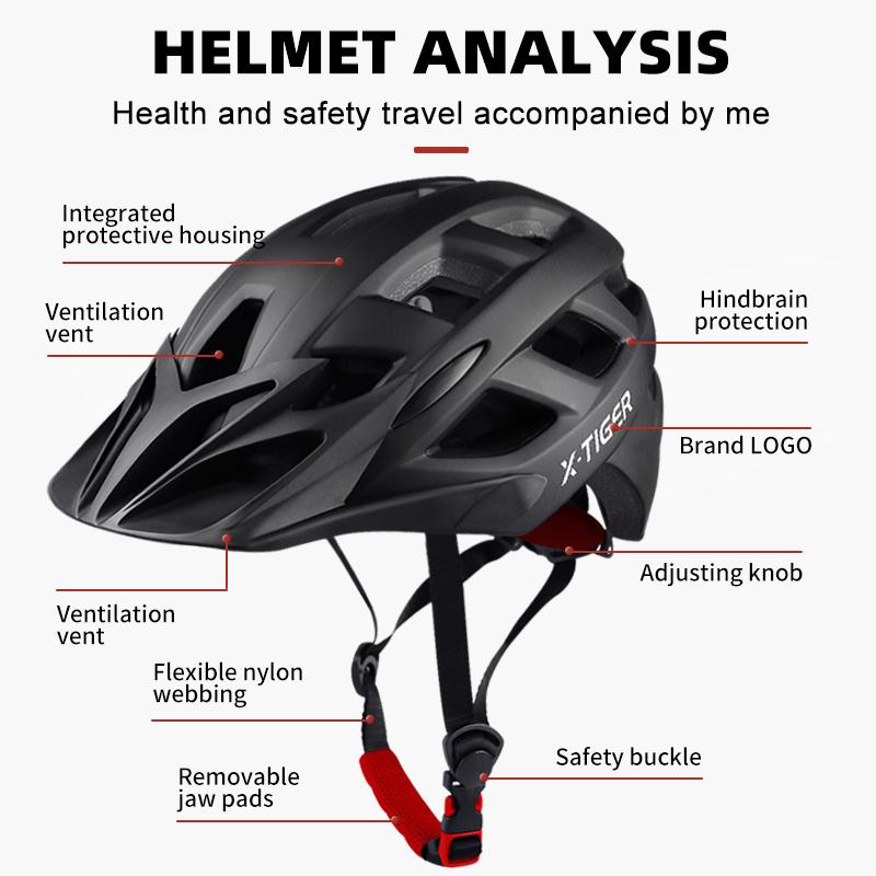 X-TIGER Magnetic Helmet Integrated Molding Cycling Helmet Adult Mountain Road Bicycle Helmet for Men Women Fit 58-62 CM