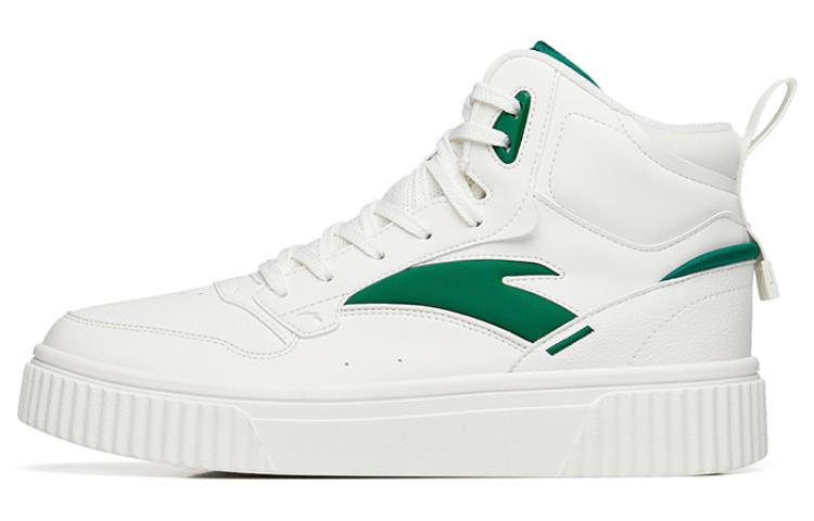 Men's Sneakers Anta Slip Resistant High top Skateboard Shoes Men's White Green