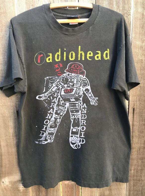Radiohead Band Shirt Rare Design Charcoal Unisex T shirt Men Women KH17967 Unisex T-Shirt